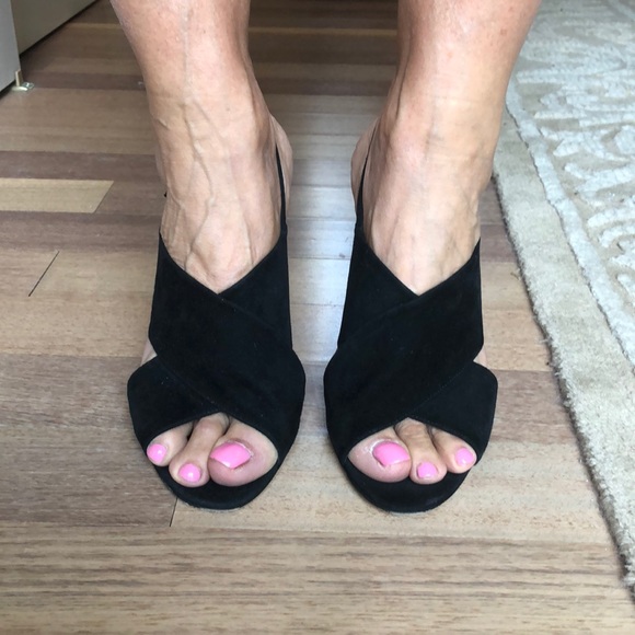 kate spade • Suede Crisscross Heels - Picture 3 of 8